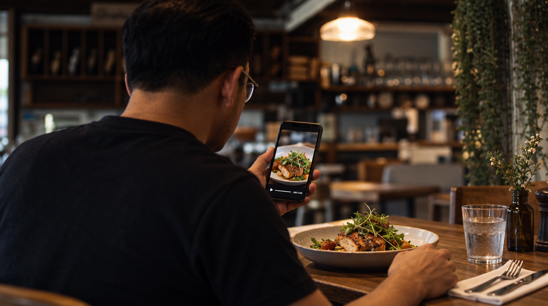 Un restaurateur vérifie qu’une animation respecte fidèlement le plat.