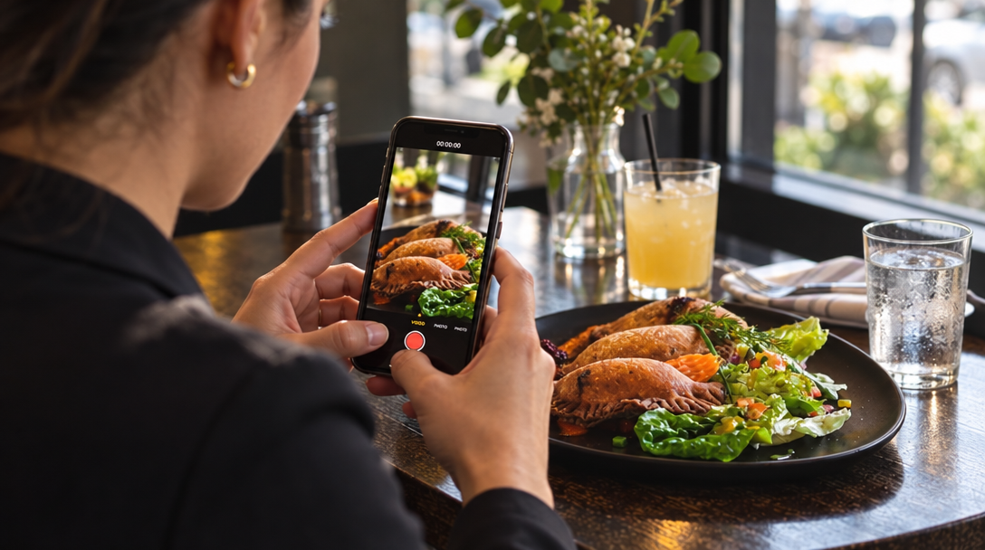 Une restauratrice prépare un format vertical autour d’un seul plat.